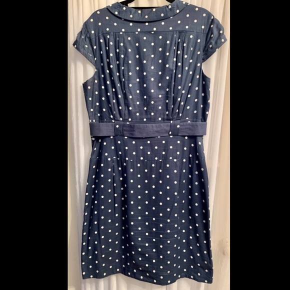**One of a kind navy polka dot button dress** - Picture 4 of 11